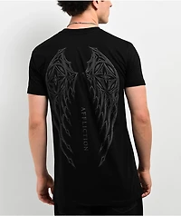 Affliction Spiker Reflective Black T-Shirt
