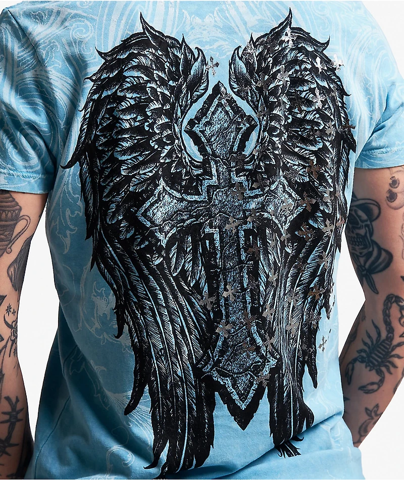 Affliction Stampede Blue Wash T-Shirt