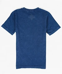Affliction Step Of Honor Blue Wash Burnout T-Shirt