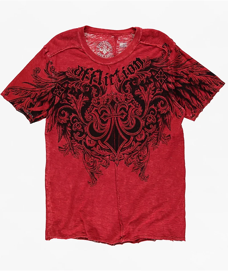 Affliction Step Of Honor Red T-Shirt