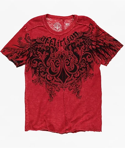 Affliction Step Of Honor Red T-Shirt