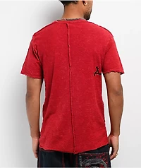 Affliction Step Of Honor Red Wash T-Shirt