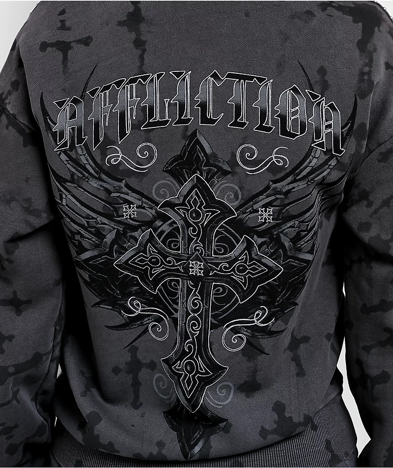Affliction Stone Grail Grey Zip Hoodie