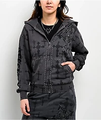Affliction Stone Grail Grey Zip Hoodie