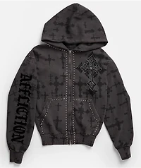 Affliction Stone Grail Grey Zip Hoodie