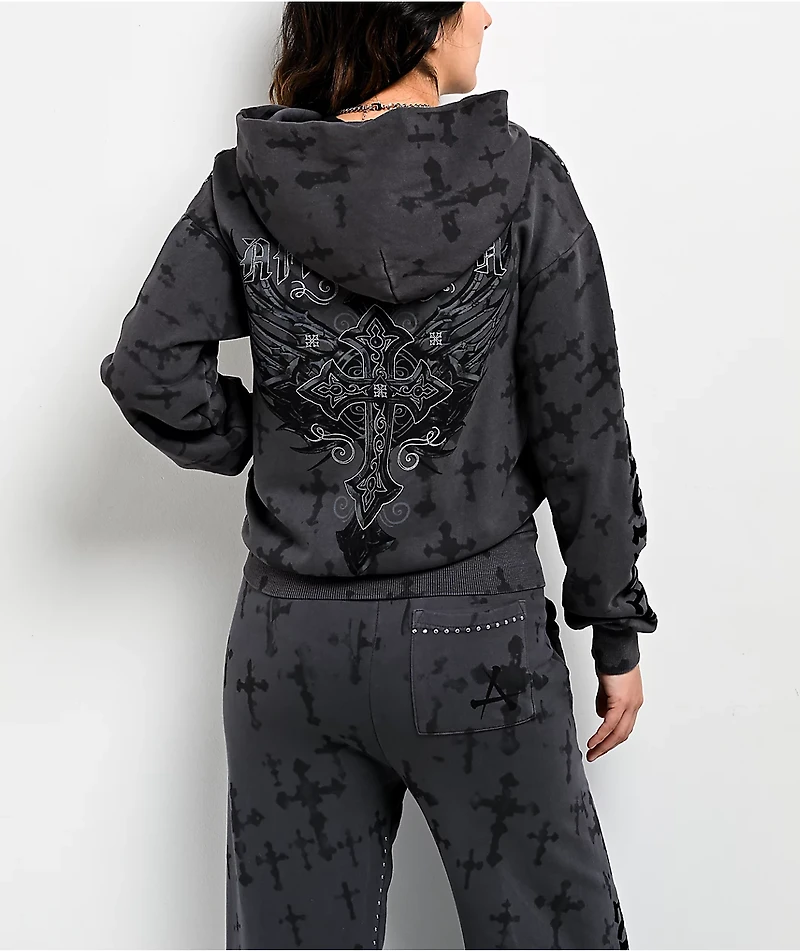 Affliction Stone Grail Grey Zip Hoodie