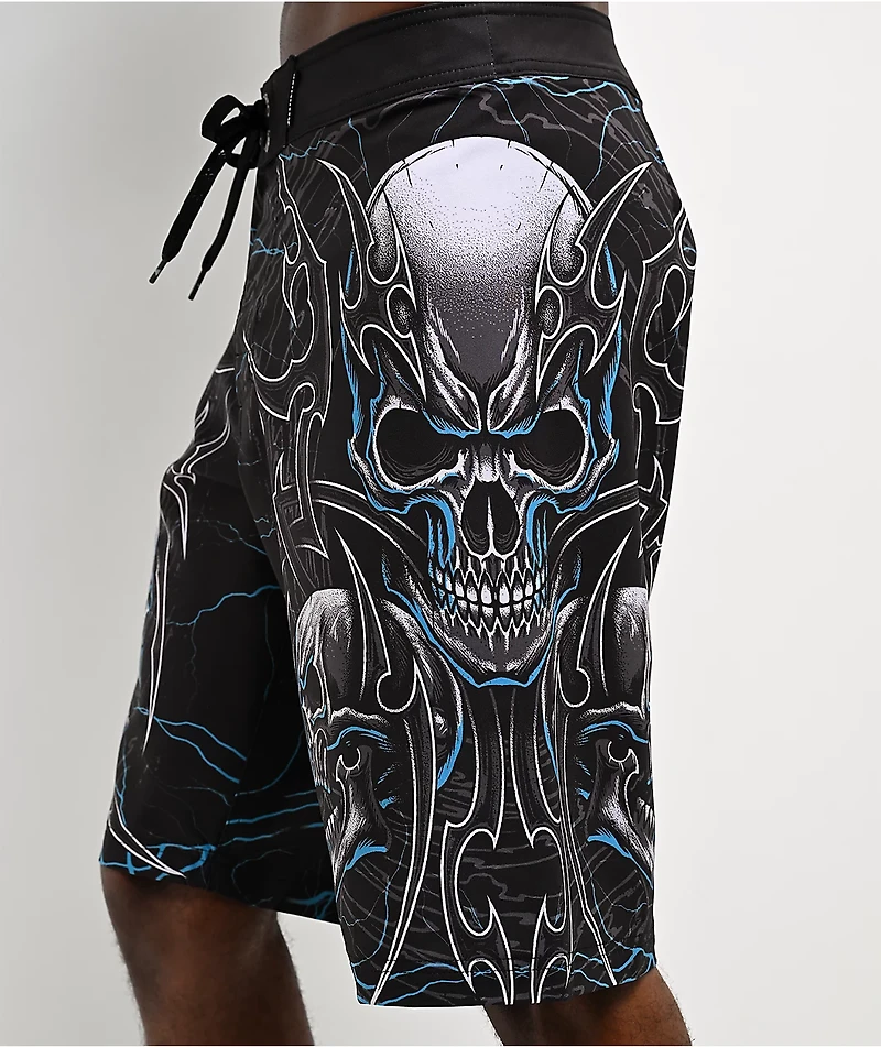 Affliction Street Savage Black Board Shorts