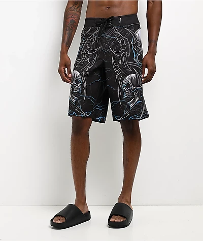 Affliction Street Savage Black Board Shorts