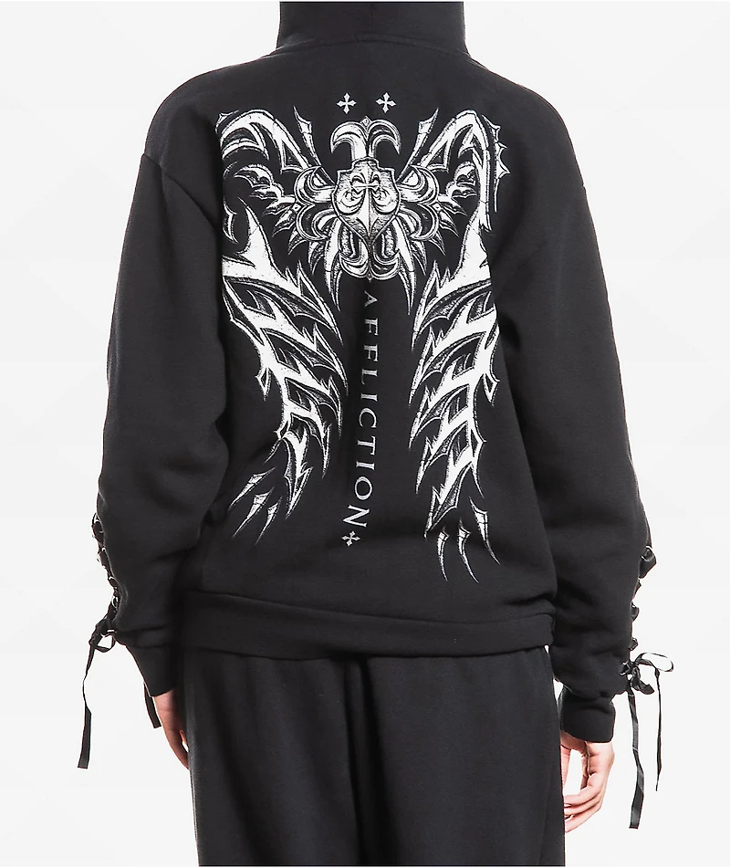 Affliction Stunt Double Black Zip Hoodie