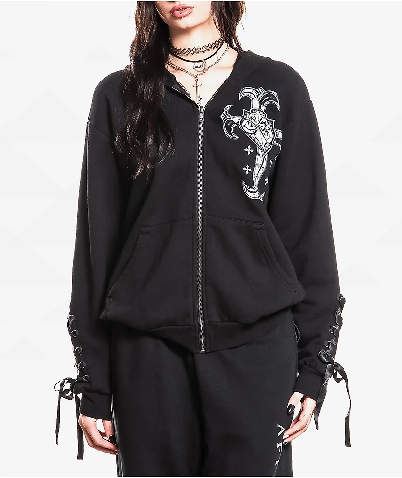 Affliction Stunt Double Black Zip Hoodie