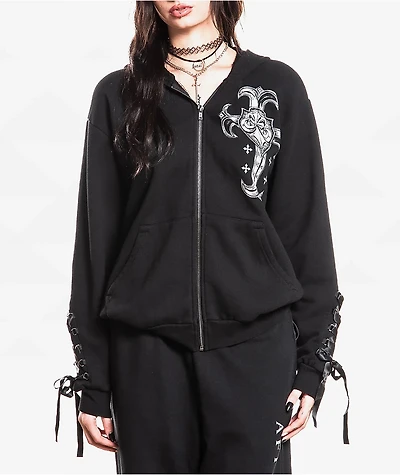 Affliction Stunt Double Black Zip Hoodie