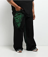 Affliction Toxic Rage Black Wash Extra Wide Leg Jeans