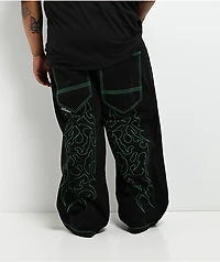 Affliction Toxic Rage Black Wash Extra Wide Leg Jeans