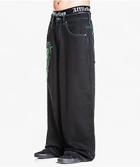 Affliction Toxic Rage Black Wash Wide Leg Jeans
