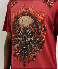 Affliction Toxic Tavern Red Potassium Wash T-Shirt