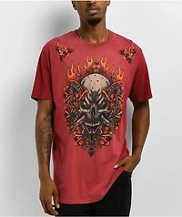 Affliction Toxic Tavern Red Potassium Wash T-Shirt