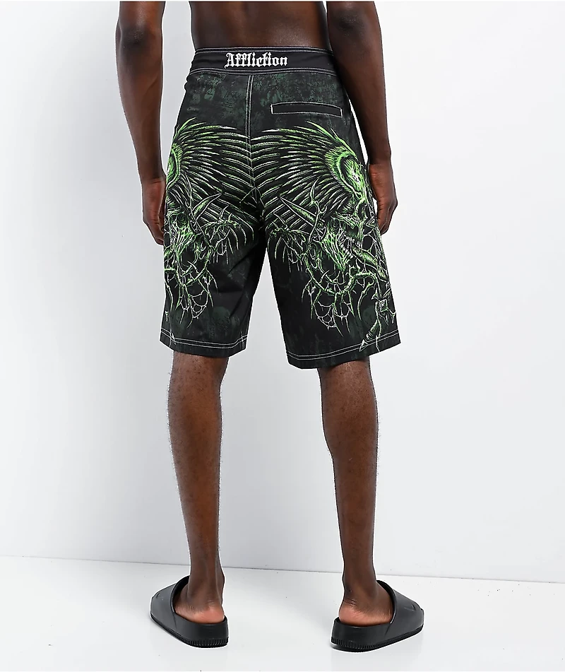 Affliction Toxic Wrath Black Board Shorts