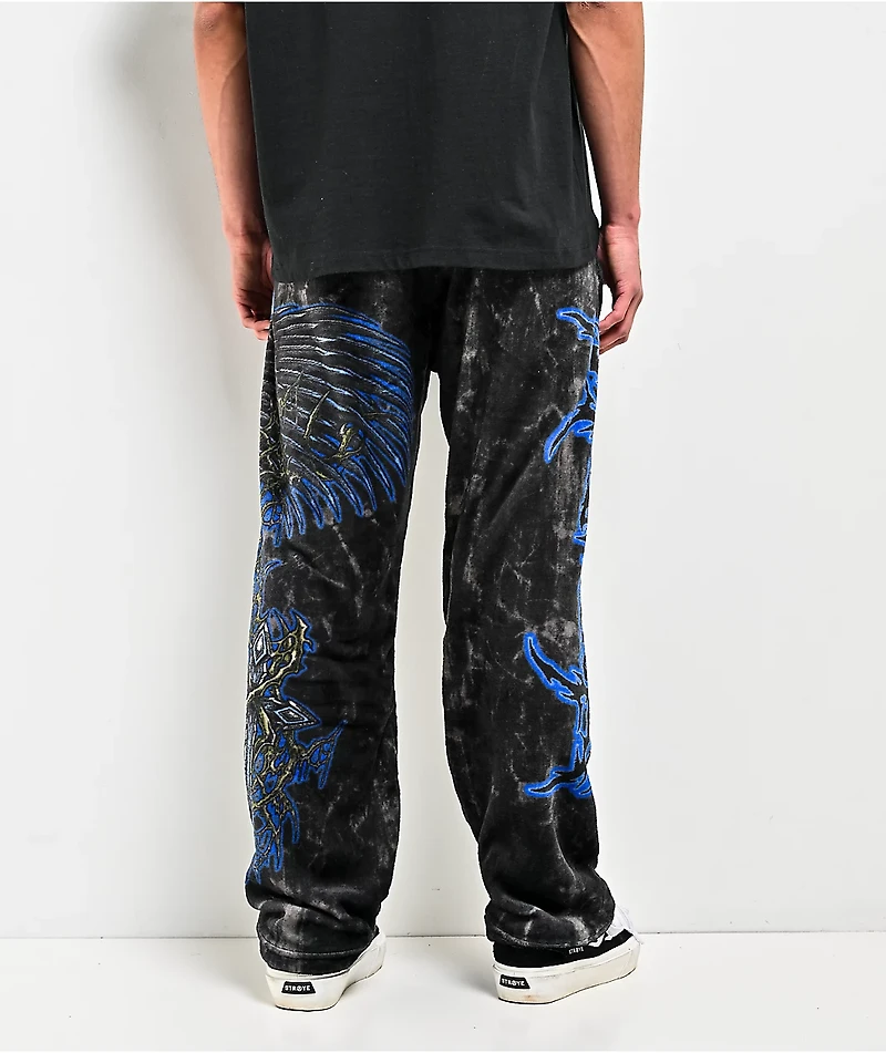 Affliction Toxic Wrath Black Plush Lounge Pants