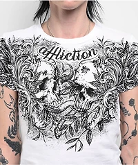 Affliction Tranquil Earth White Crop T-Shirt