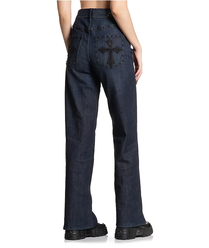 Affliction Twilight Blue Wash Straight Leg Jeans
