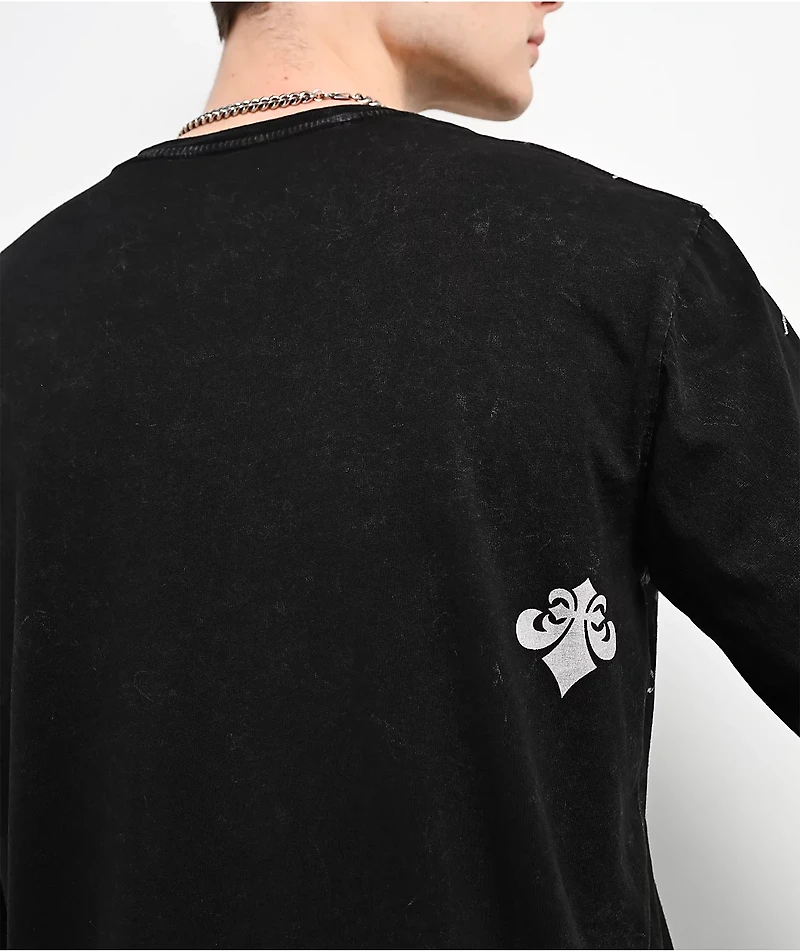 Affliction Uprooted Black Wash Long Sleeve T-Shirt