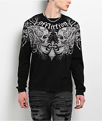 Affliction Uprooted Black Wash Long Sleeve T-Shirt