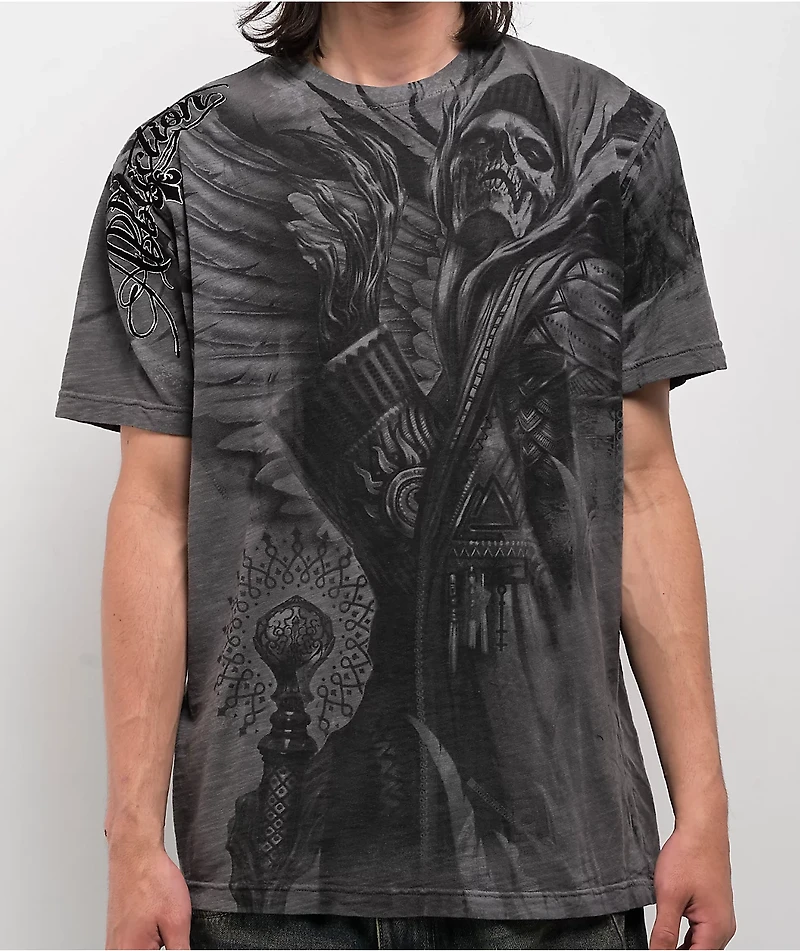 Affliction Vanquish Charcoal Wash T-Shirt