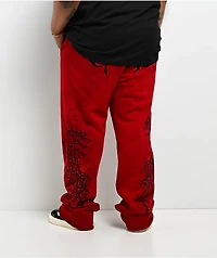 Affliction Vertebrae Red Sweatpants