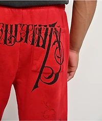 Affliction Vertebrae Red Sweatpants