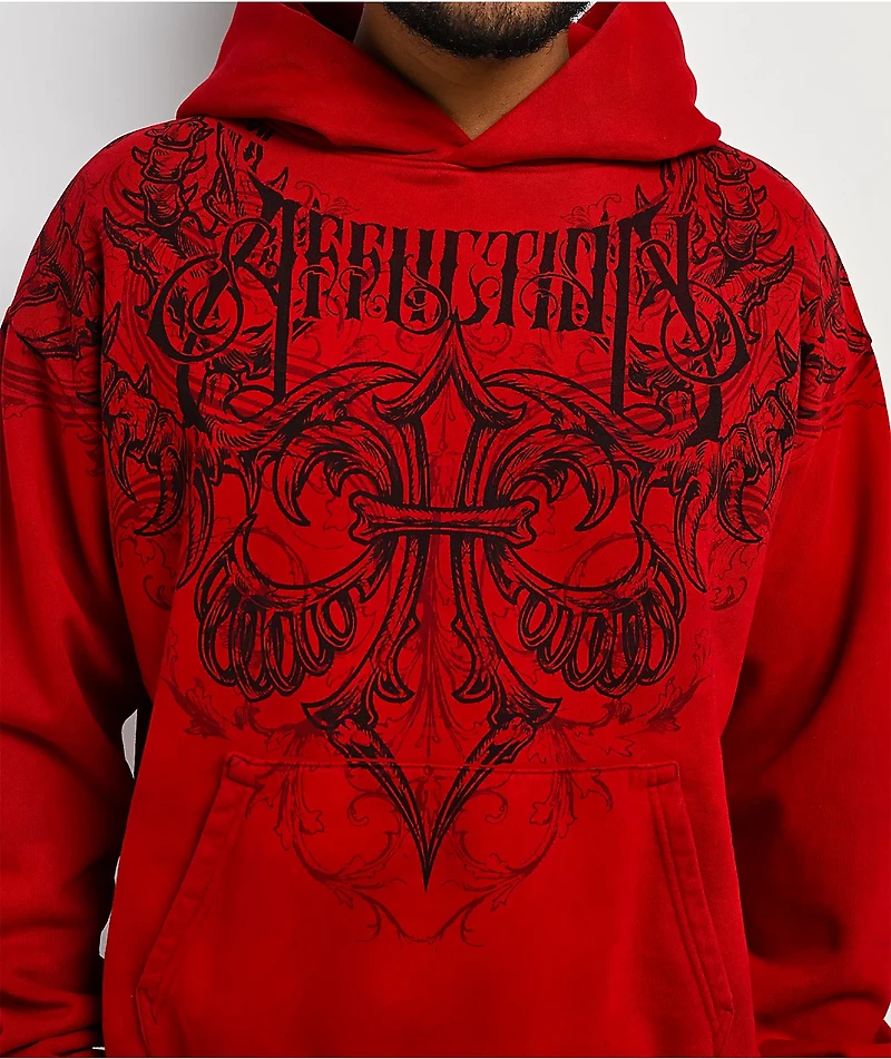 Affliction Vertebrate Red Hoodie