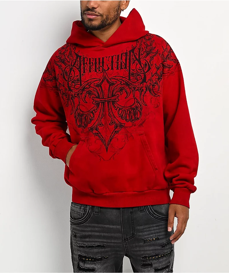 Affliction Vertebrate Red Hoodie