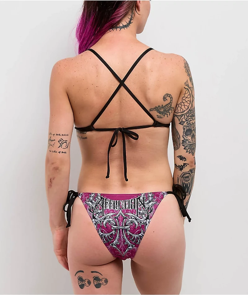 Affliction Vertibrate Deep Purple Bikini Bottom