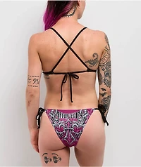 Affliction Vertibrate Deep Purple Bikini Bottom