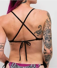 Affliction Vertibrate Deep Purple Triangle Bikini Top