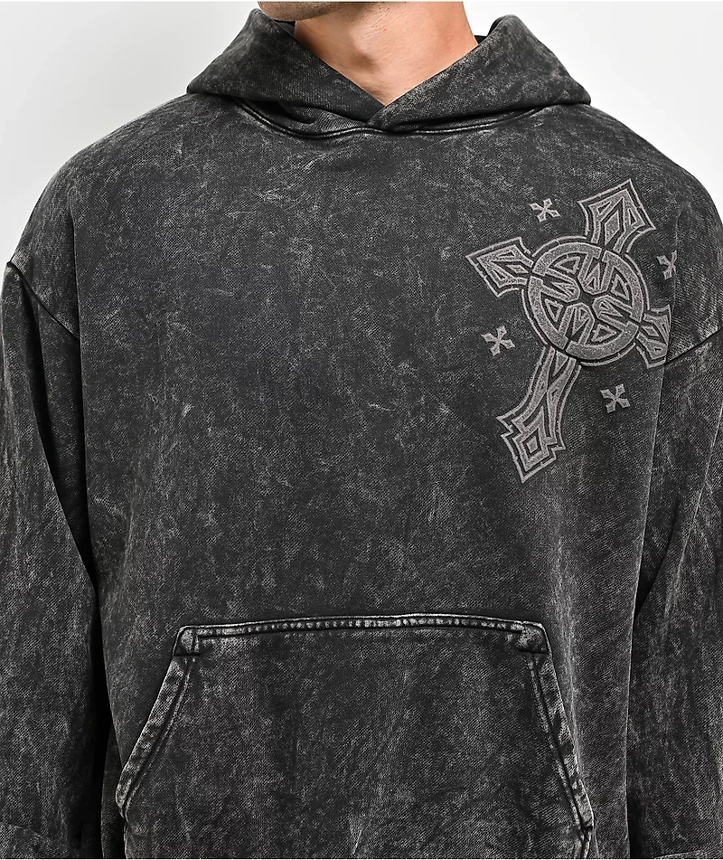 Affliction Vesper Black Wash Hoodie