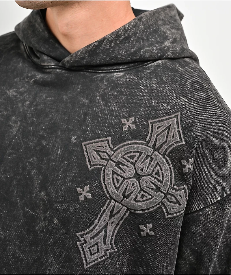 Affliction Vesper Black Wash Hoodie