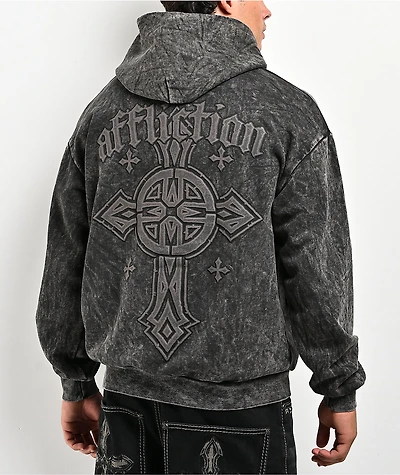 Affliction Vesper Black Wash Hoodie