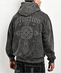 Affliction Vesper Black Wash Hoodie