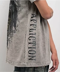 Affliction Wage Chaos Chinchilla & Black Lava Tint Reversible T-Shirt