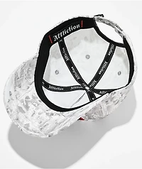 Affliction White Camo Strapback Hat