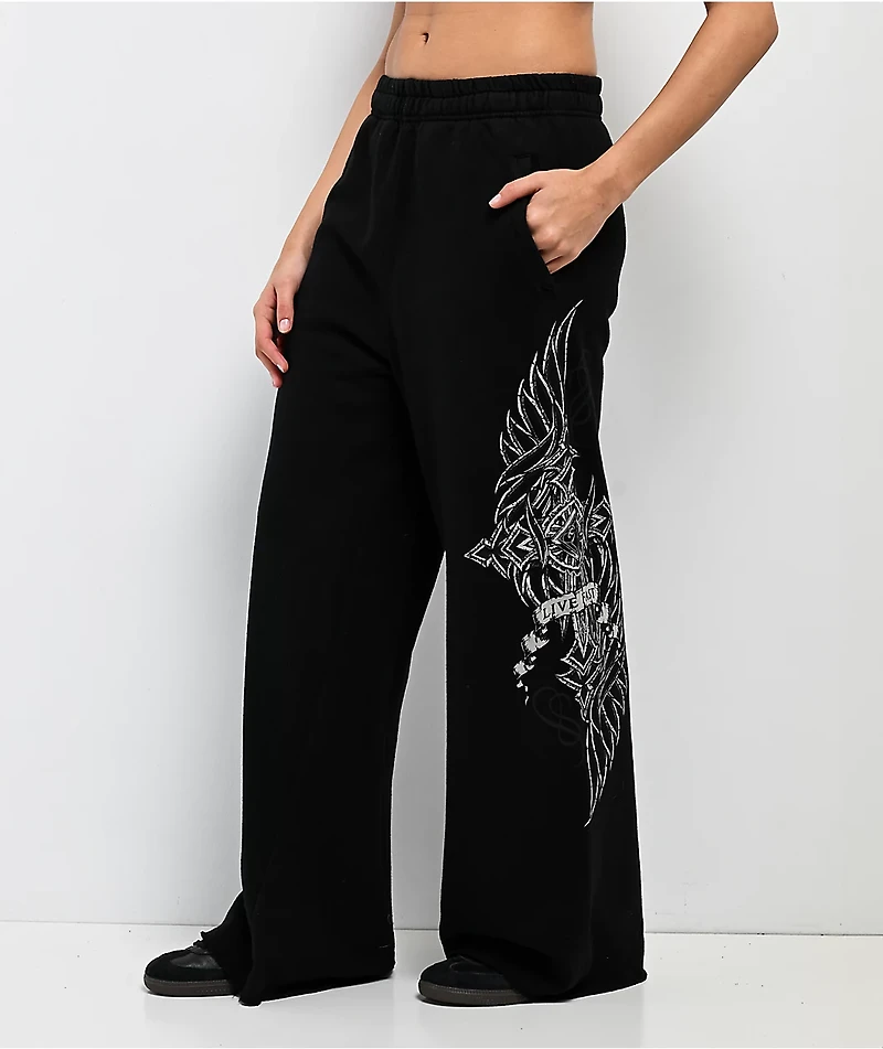 Affliction Widowmaker Black Sweatpants