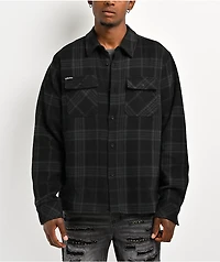 Affliction Winged Black Button Up Flannel Shirt