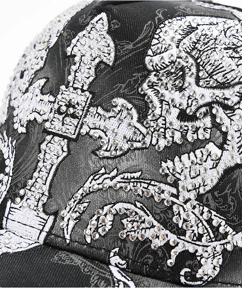 Affliction Winged Up Black Potassium Spray Trucker Hat