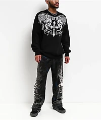 Affliction Winged Up Black Sweater