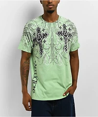 Affliction Winged Up Light Green T-Shirt