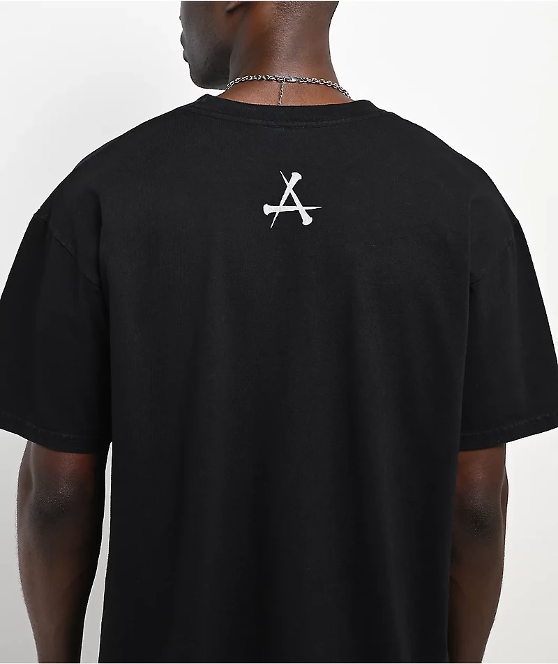 Affliction Withered Scorn Black Wash T-Shirt