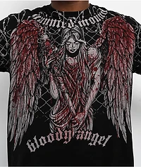 Affliction x Haunted Mound Bloody Angel Black Wash T-Shirt