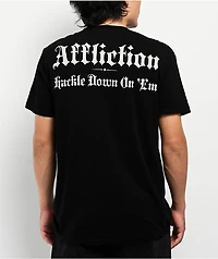 Affliction x Haunted Mound Hackle Down On Em Black T-Shirt