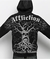 Affliction x Haunted Mound Harold Black Wash Zip Hoodie
