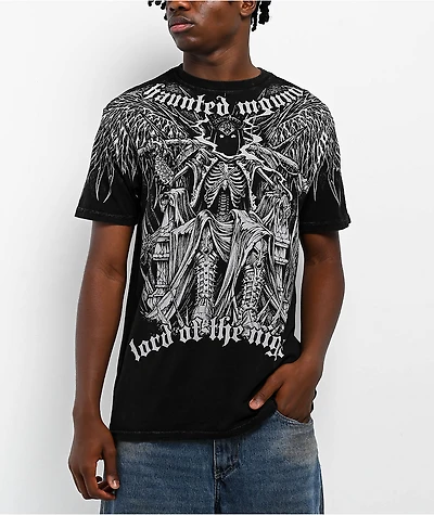 Affliction x Haunted Mound King Reaper Black Wash T-Shirt